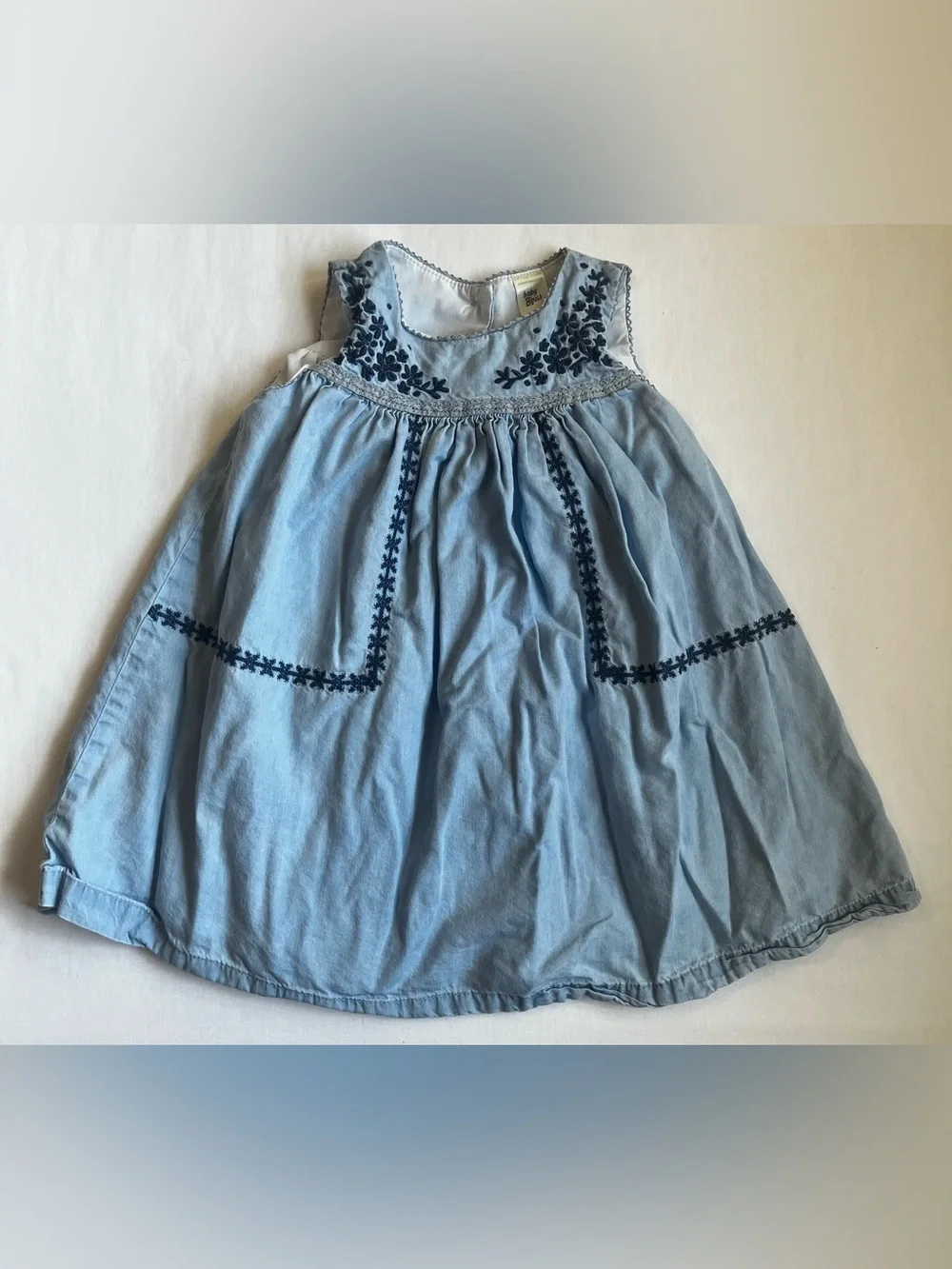 Osh Kosh Chambray Sleeveless Toddler Girl's Dress Size 2T